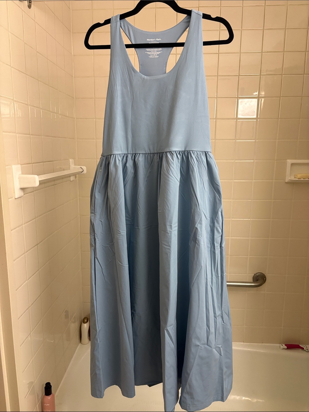 Light Blue Maxi Dress - Casual Sleeveless Summer Dress With Packet!